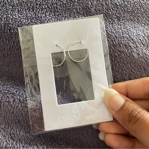 ✨HOST PICK✨  Oak + Fort - Silver Mini Hoop Earrings (BNWT)
